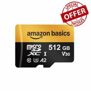 Amazon Basics 512GB Micro SD Card with Reader Adapter