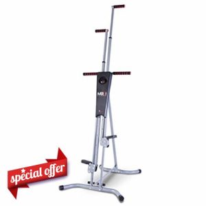 New Image Maxi Climber - Vertical Climbing Cardio Exercise Machine - Full Body Workout - Multifunctional At Home Gym Equipment - Black/Grey