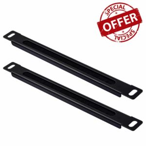 GeeekPi 10 inch 0.5U Brush Cable Manager Rack Mount Cable Management Panel with Brush Strip for Cable Entry