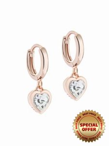 Ted Baker Hanniy Crystal Heart Huggie Hoop Earrings For Wome