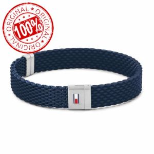 Tommy Hilfiger Jewelry Men's Silicone Bracelet in black or blue