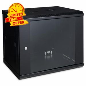 Platinum Enclosures 9u 600mm Deep Wall Mounted Data Cabinet 19 Inch Storage Rack for Home Office