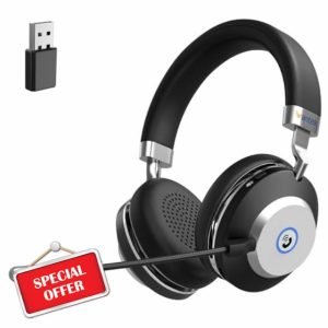 Wantek Wireless Headset with mic for work