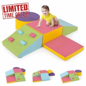 COSTWAY Toddler Climb and Crawl Foam Play Set