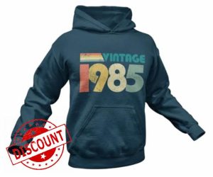 GALAXY TEES Unisex 40th Birthday in 2025 Hoodie Vintage 1985 Retro Design Gift Idea Born in 1985