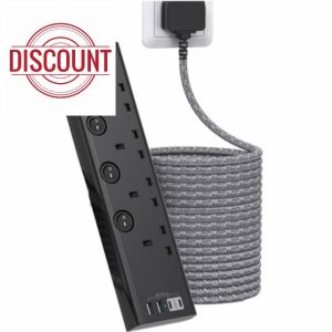 Black Extension Lead 5M