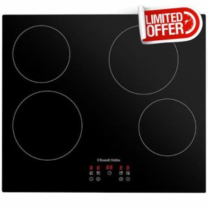 Russell Hobbs Electric Hob 59cm Ceramic Cooktop 2600W with 4 Cooking Zones