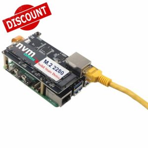ZDE ZP593 PCIe to 2.5G Ethernet PCIe to M.2 Key-M NVMe SSD HAT Expansion Board For Raspberry Pi 5 Support M.2 NVMe 2230/2242/2260/2280 SSD