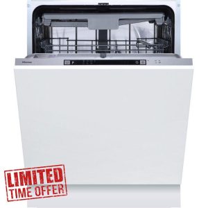 Hisense Fully Integrated Standard Dishwasher - Silver with Fixed Door Fixing Kit - D Rated            [Energy Class D]