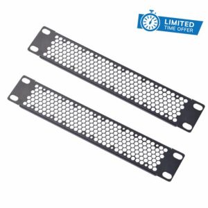 GeeekPi Vented 10 inch 1U Blank Panel Metal Rack Mount for DeskPi RackMate T1/T0/T2 and 10 inch Server Rack Gold Network Cabine
