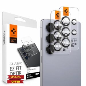 Spigen Glas.tR EZ Fit Optik Pro Tempered Glass Camera Lens Protector for Samsung Galaxy S25 Ultra