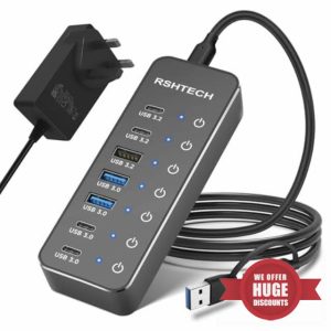 RSHTECH Powered USB Hub
