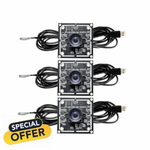 3PCS 1MP Camera Module USB2.0 Output OV9732 Photosensitive 1280x720 Manual Focus 100 Degree Camera Module with 2 Meter Cable for WinXP/7/8/1