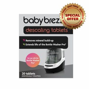 Baby Brezza Descaling Tablets for Baby Brezza Bottle Washer Pro Only | Feeding Bottles - Pack of 20 Tablets