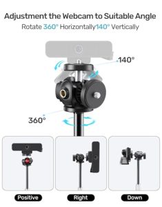 Heavy Base Height Adjustable Compatible with Logitech Webcam C920 C922 Brio 4K
