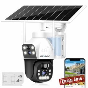 GENBOLT 3G/4G LTE Cellular Solar Security Camera Outdoor Wireless