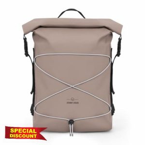 Johnny Urban Waterproof Backpack Dry Bag Beige - Myles - Roll Top Backpack 20L for Paddleboarding