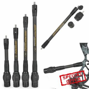 Poearcus Archery Bow Shock Absorption Bar Balance Bar Stabilizer 6" 8" 10" 12" Ultra Lightweight Recurve Bow Compound Bow Stabiliser Rods