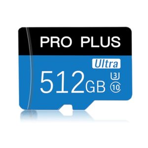 512GB Micro SD Card Memory Card with Adapter High Speed Class 10 For Smartphone Digital Camera Tablet and Portable Gaming Devices(512GB)