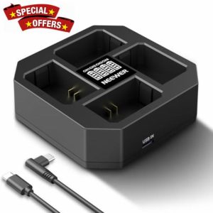 NEEWER 4 Channel NP-FZ100 Charger Compatible with Sony A7 IV A9iii A1 A7R V A7Cii A6700 ZV-E1 FX3 FX30