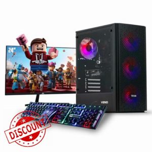 Veno Scorp Gaming PC 24" Monitor Bundle Intel Core i7-3770 Processor RX 550 4GB Graphics Card - 16GB Ram - 512GB SSD - 550W PSU - Windows 10 Pro - WiFi - Titan 4