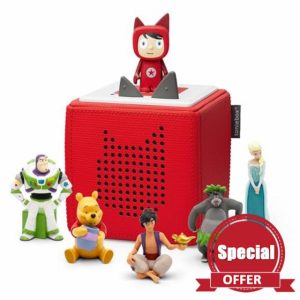 onies Disney and Pixar Red Toniebox Starter Set Bundle with 5 Characters including Disney Frozen Elsa