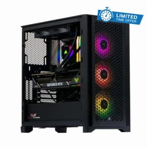 Veno Scorp Gaming PC - Intel Core i7 14th Gen Nvidia Geforce RTX 5080 16GB GPU - 32GB 6000Mhz DDR5 Ram - Corsair MP600 2TB NVMe - 850W Gold Rated PSU - Wi-Fi - Liquid Cooled - 4000D ARGB Black