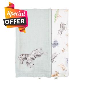 Wrendale Designs - Little Savannah' African Animal Muslin Gift Se