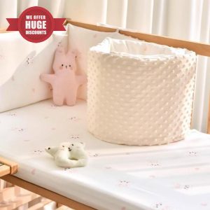 ENAZKLADB Breathable Cot Bumper Crib Rail Cover Baby Crib Liner Bumper Baby Cot Bumpers Safer Cot Liner Crib Surrounds For Cot Bed Soft Cot Side Protectors Cushion Crib Rail Cove