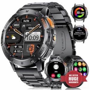 LIGE Military Smart Watch for Men with Bluetooth Call