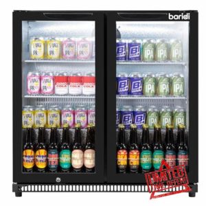 Baridi Back Bar Drinks Fridge with Hinged Double Door