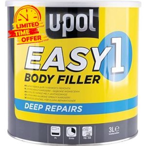 INTERMIX SUPPLIES Easy One Car Body Filler 3L – Easy Sand Polyester Filler for Steel