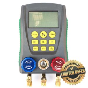 Jeorywoet Refrigeration Digital Manifold Gauge DY517 Car Air Conditioner Pressure Temperature Electronic Manometer Gauge Tester Tools Refrigeration Digital Manifold Ki