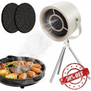 Small Range Hood Kitchen Exhaust Fan Tabletop Cooking Range Hood Removable Mini Range Hood 3 Speeds 5 Replaceable Filters Strong Suction for Indoor Grilling Hot Pot 2 Filters            [Energy Class A+]