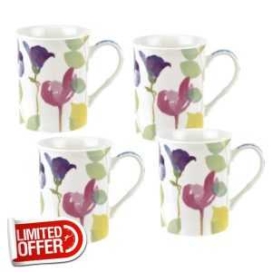 Portmeirion Water Garden Set of 4 Mugs