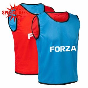FORZA Premium Reversible Training Bibs (Pack of 5) – Lightweight Polyester Sports Vests - Kids and Adult Sizes