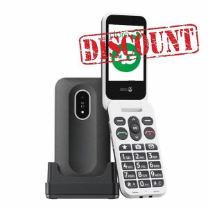 Doro Leva L20 Unlocked Mobile Phone for Seniors - Large Display - Powerful HD Sound - Camera - Assistance Button with GPS Location - Basic Phone Without Internet (Black)