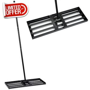 Lawn Leveling Rake 30"x10" – Heavy-Duty Soil Leveller with 75" Extended Powder-Coated Steel Handle