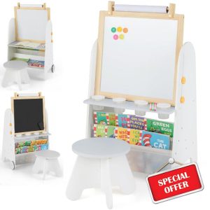 GYMAX 4-in-1 Kids Easel