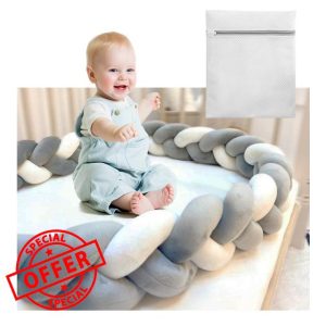 frstrery Braided Cot Bumper - with Laundry Bag
