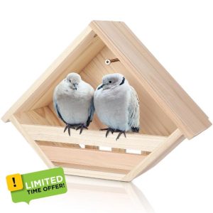 DoubleFill Cedar Dove Nesting Box Dove House Nest for Bird Pigeon Outside Doves Nesting and Roosting Platform Garden Decoratio