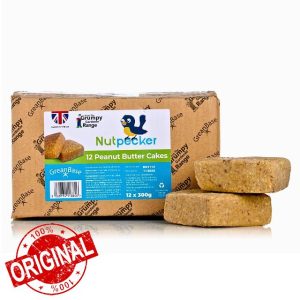 Grumpy Gardener Peanut Butter Bird Suet Cakes – Nutpecker 12 Pack Wild Bird Food