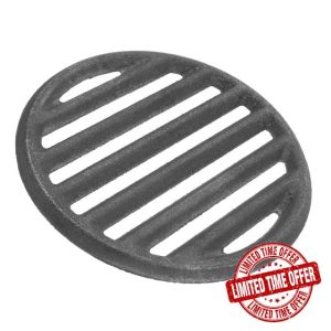 Toddmomy Iron Fire Grate Stainless Steel High Heat Charcoal Fire Grate for Outdoor Grill Accessories(22cm)