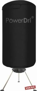 PowerDri Portable Fast Drying Electric Clothes Dryer Heated Indoor Home Dorms Buddy Hot Air Airer Machine (Black)            [Energy Class A+++]