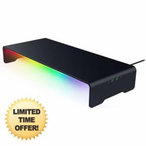 Razer Monitor Stand Chroma - Aluminium monitor stand with 4-way USB-C hub with Chroma RGB (50cm x 21cm x 7.85cm