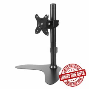 Sxmrmnx 14~27 Inch Monitor Desk Stand Arm Portable Monitor Stand Height Adjustable Monitor TV Tablet Stand Screen with Bracket Desk Storage Base