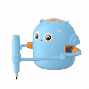 HOHOVYVY Interactive Drawing Robot for Children with Voice Function and 100 Word Cards (Blue)