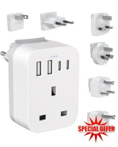 UK to Worldwide Travel Adapter Set