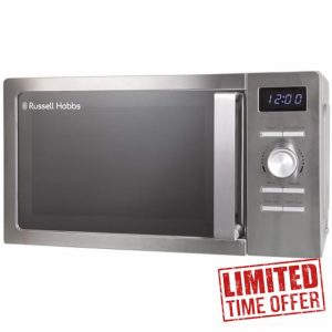 Russell Hobbs Stainless Steel Digital Microwave 20 Litre 800W Solo Digital with 5 Power Levels