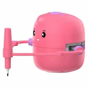 Suoumwa Interactive Educational Drawing Robot Learning Toy with 100 Cards Early Educational Toys for Girl and Boy Pink